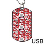 Another Monster Pattern Dog Tag USB Flash (Two Sides) Front