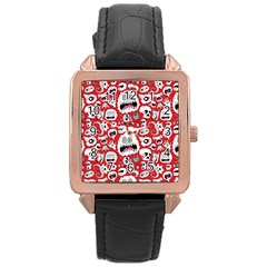 Another Monster Pattern Rose Gold Leather Watch  by Ket1n9