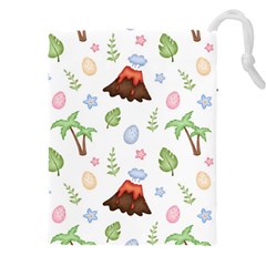 Cute-palm-volcano-seamless-pattern Drawstring Pouch (4xl) by Ket1n9