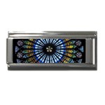 Stained Glass Rose Window In France s Strasbourg Cathedral Superlink Italian Charm (9mm) Front