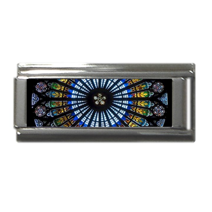 Stained Glass Rose Window In France s Strasbourg Cathedral Superlink Italian Charm (9mm)