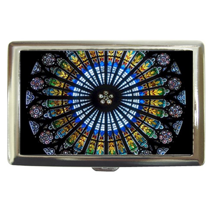 Stained Glass Rose Window In France s Strasbourg Cathedral Cigarette Money Case