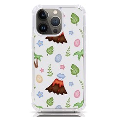 Cute-palm-volcano-seamless-pattern Iphone 13 Pro Tpu Uv Print Case by Ket1n9