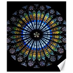 Stained Glass Rose Window In France s Strasbourg Cathedral Canvas 8  X 10  by Ket1n9