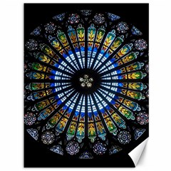 Stained Glass Rose Window In France s Strasbourg Cathedral Canvas 36  X 48  by Ket1n9