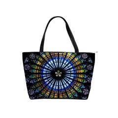 Stained Glass Rose Window In France s Strasbourg Cathedral Classic Shoulder Handbag by Ket1n9