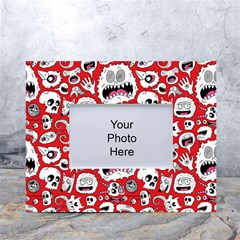 Another Monster Pattern White Tabletop Photo Frame 4 x6  by Ket1n9