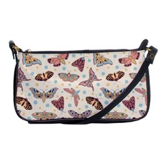 Pattern-with-butterflies-moths Shoulder Clutch Bag by Ket1n9