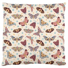 Pattern-with-butterflies-moths Large Premium Plush Fleece Cushion Case (two Sides)