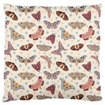 Pattern-with-butterflies-moths Large Premium Plush Fleece Cushion Case (Two Sides) Back