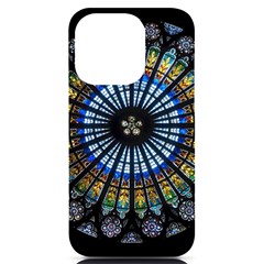 Stained Glass Rose Window In France s Strasbourg Cathedral Iphone 14 Pro Black Uv Print Case by Ket1n9