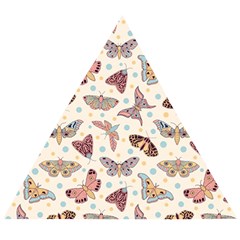 Pattern-with-butterflies-moths Wooden Puzzle Triangle by Ket1n9