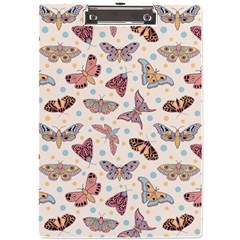 Pattern-with-butterflies-moths A4 Acrylic Clipboard by Ket1n9