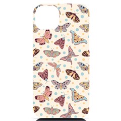 Pattern-with-butterflies-moths Iphone 14 Plus Black Uv Print Case by Ket1n9