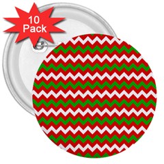 Christmas-paper-scrapbooking-pattern- 3  Buttons (10 Pack)  by Grandong