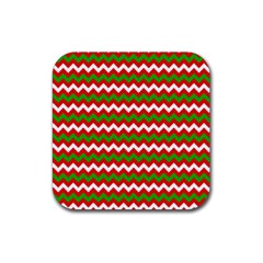 Christmas-paper-scrapbooking-pattern- Rubber Coaster (square) by Grandong