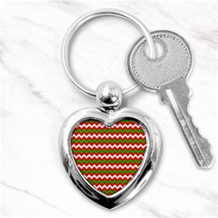 Christmas-paper-scrapbooking-pattern- Key Chain (heart) by Grandong