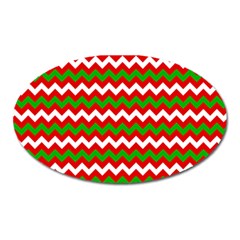 Christmas-paper-scrapbooking-pattern- Oval Magnet