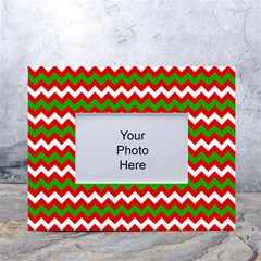 Christmas-paper-scrapbooking-pattern- White Tabletop Photo Frame 4 x6  by Grandong