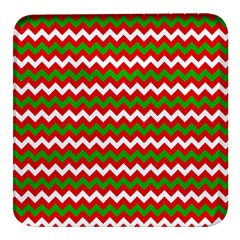 Christmas-paper-scrapbooking-pattern- Square Glass Fridge Magnet (4 Pack) by Grandong