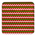 Christmas-paper-scrapbooking-pattern- Square Glass Fridge Magnet (4 pack) Front