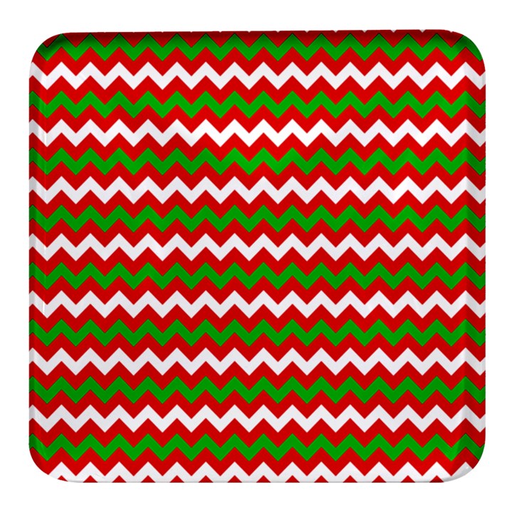 Christmas-paper-scrapbooking-pattern- Square Glass Fridge Magnet (4 pack)