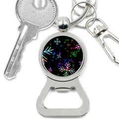 Snowflakes Snow Winter Christmas Bottle Opener Key Chain by Grandong