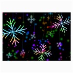 Snowflakes Snow Winter Christmas Large Glasses Cloth (2 Sides) Front