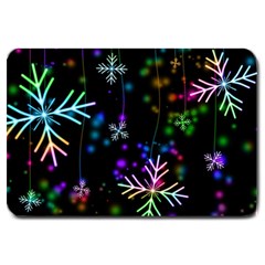 Snowflakes Snow Winter Christmas Large Doormat by Grandong