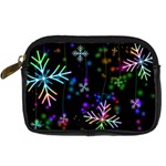 Snowflakes Snow Winter Christmas Digital Camera Leather Case Front