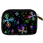 Snowflakes Snow Winter Christmas Digital Camera Leather Case Back