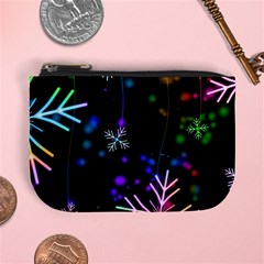 Snowflakes Snow Winter Christmas Mini Coin Purse by Grandong