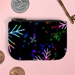 Snowflakes Snow Winter Christmas Mini Coin Purse Front