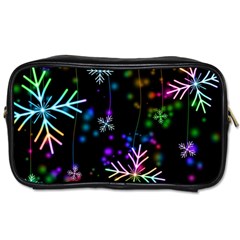 Snowflakes Snow Winter Christmas Toiletries Bag (one Side)