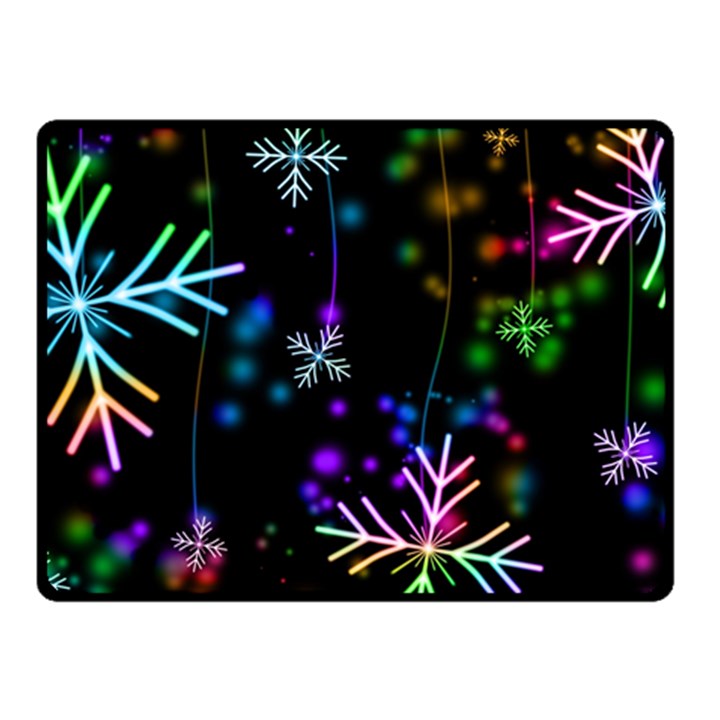 Snowflakes Snow Winter Christmas Fleece Blanket (Small)