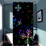 Snowflakes Snow Winter Christmas Shower Curtain 36  x 72  (Stall)  Curtain(36 X72 )