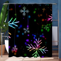 Snowflakes Snow Winter Christmas Shower Curtain 60  X 72  (medium)  by Grandong