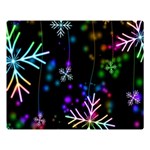 Snowflakes Snow Winter Christmas Two Sides Premium Plush Fleece Blanket (Large) Blanket Back