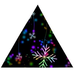 Snowflakes Snow Winter Christmas Wooden Puzzle Triangle by Grandong