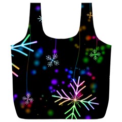 Snowflakes Snow Winter Christmas Full Print Recycle Bag (xxxl) by Grandong