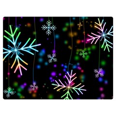 Snowflakes Snow Winter Christmas Two Sides Premium Plush Fleece Blanket (extra Small) by Grandong