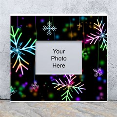 Snowflakes Snow Winter Christmas White Wall Photo Frame 5  X 7  by Grandong