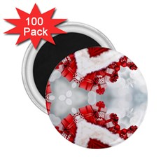 Christmas-background-tile-gifts 2 25  Magnets (100 Pack)  by Grandong