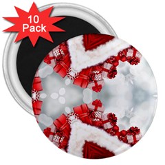 Christmas-background-tile-gifts 3  Magnets (10 Pack)  by Grandong