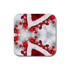 Christmas-background-tile-gifts Rubber Coaster (square) by Grandong