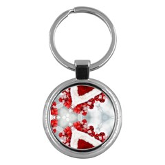 Christmas-background-tile-gifts Key Chain (round) by Grandong