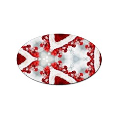 Christmas-background-tile-gifts Sticker (Oval)