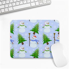 New Year Christmas Snowman Pattern, Small Mousepad by Grandong