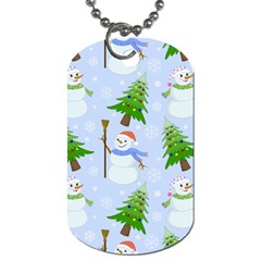 New Year Christmas Snowman Pattern, Dog Tag (one Side) by Grandong