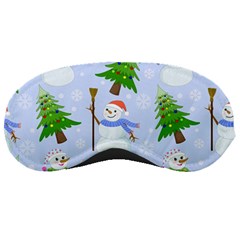 New Year Christmas Snowman Pattern, Sleep Mask by Grandong